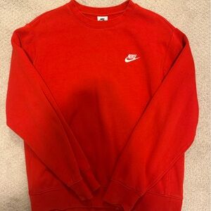 Red Nike crewneck sweatshirt